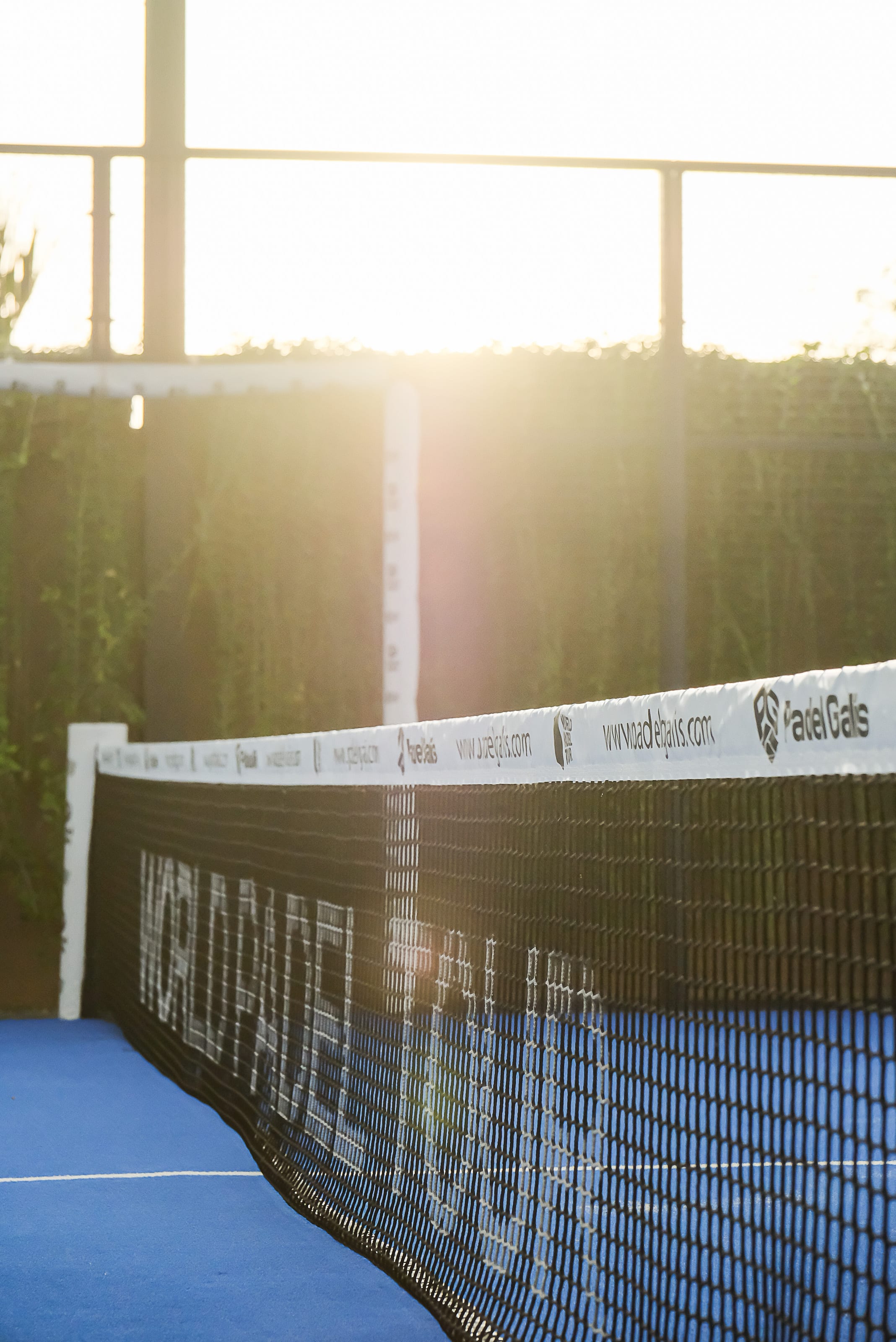 Padel Galis courts at the Bali estate, overlooking the Indian Ocean