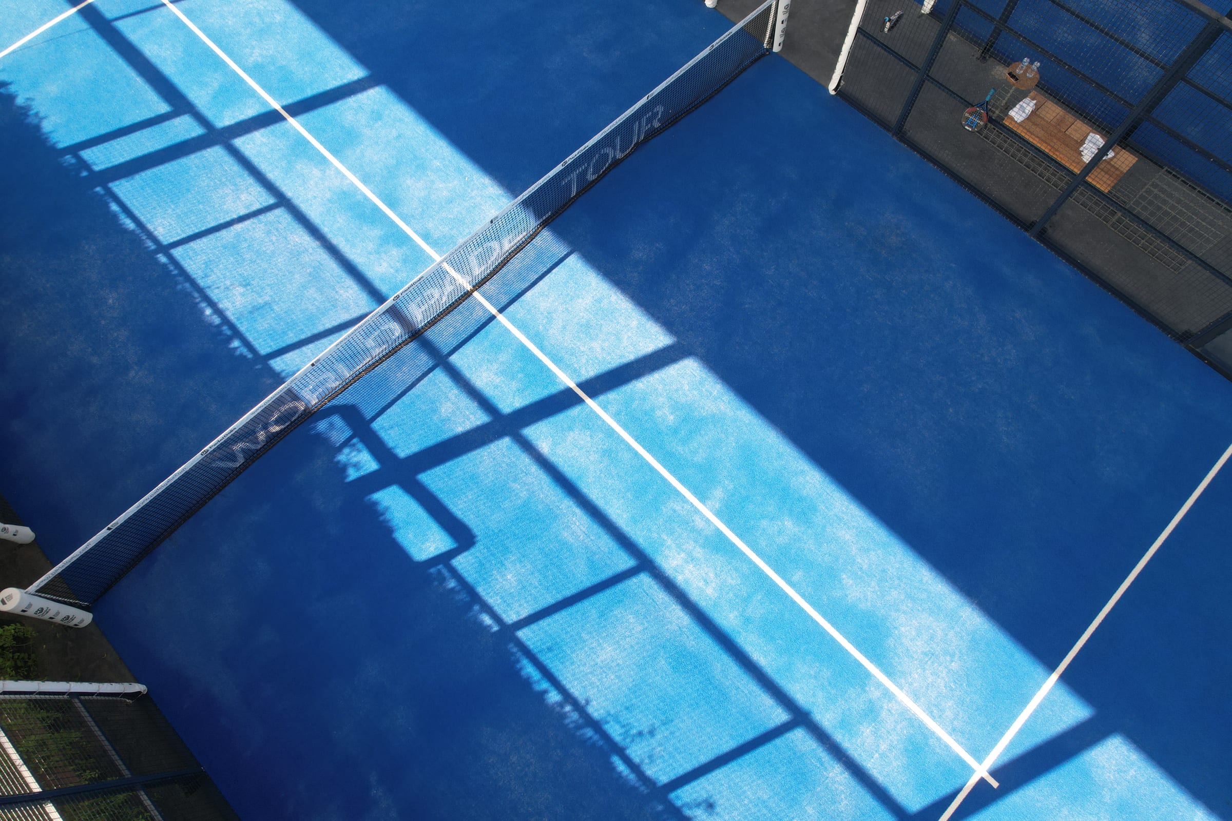 Empty padel court, private and quiet
