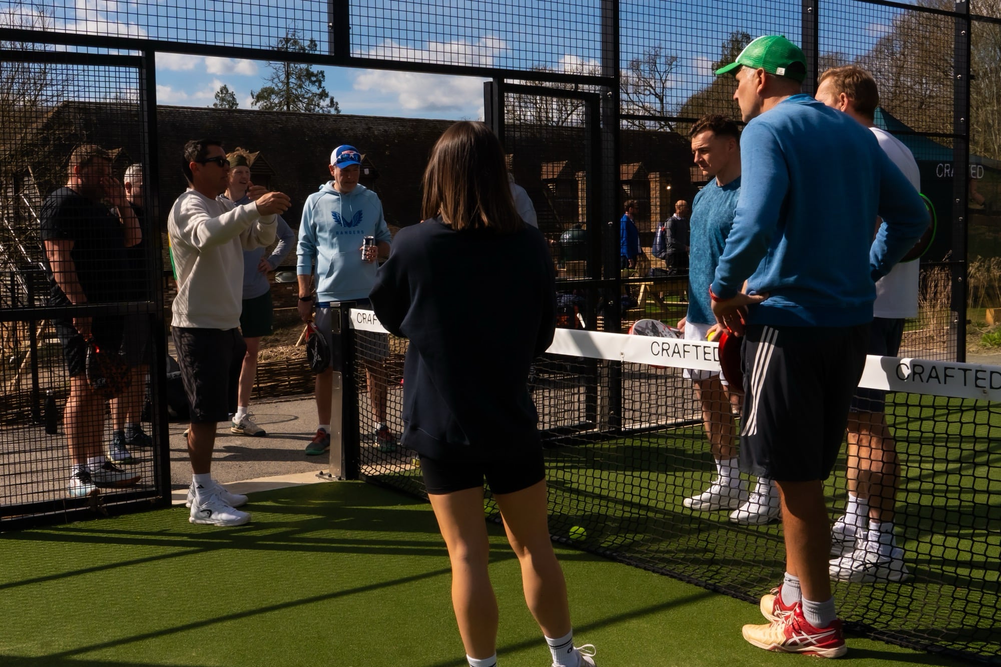 A coaching session on court at Crafted Padel Club