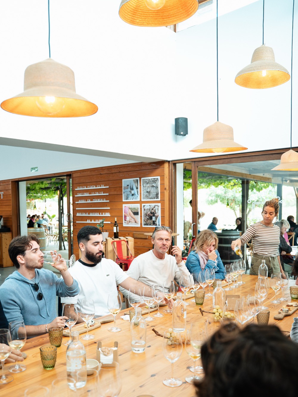 Guests sharing a long-table lunch – Vineyard lunch